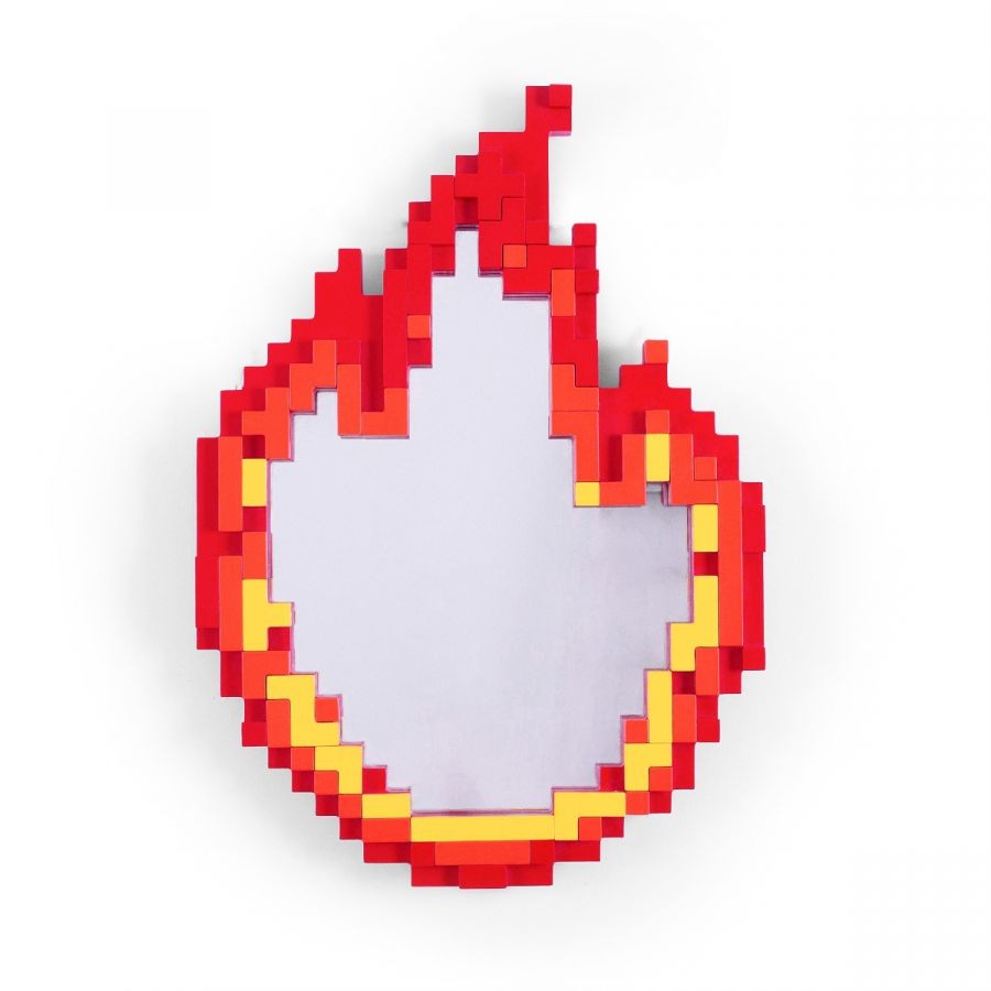 Specchio Pixel Mirror Con Cornice In Mdf - Flame Seletti