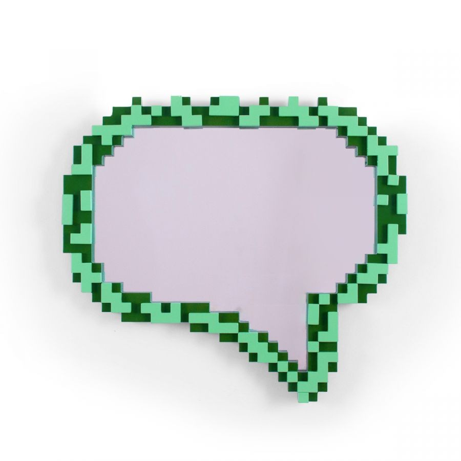 Specchio Pixel Mirror Con Cornice In Mdf - Message Seletti