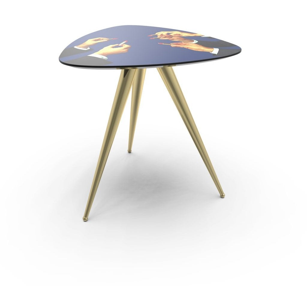 Tavolino Legno Gambe Metallo Toiletpaper - Lipsticks Seletti