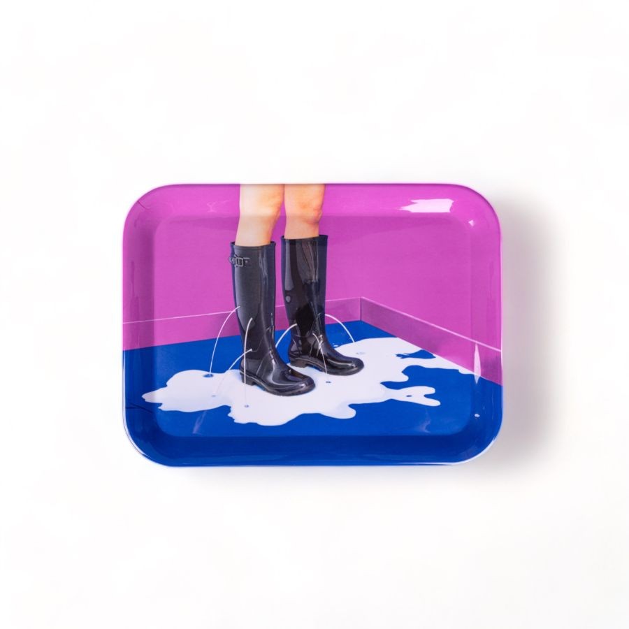 Vassoio In Melamina Toiletpaper - Milky Boots Seletti