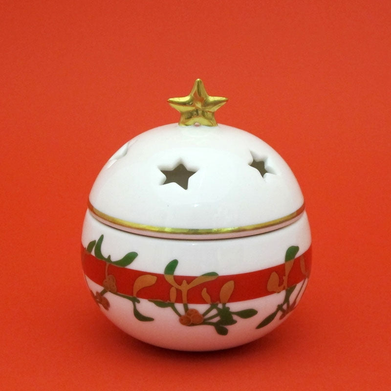 Portacandela Natale Con Candela Mangiafumo Ginori 1735