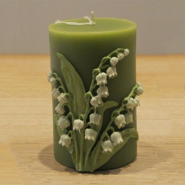 Candela Verde Cilindrica Con Campan Edg