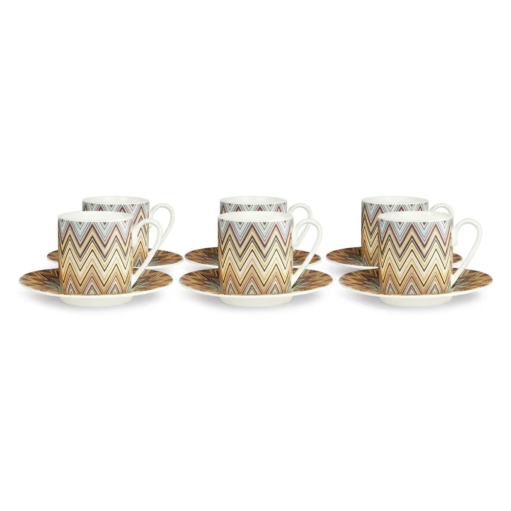 Set 6 Pz. Tazza Caffe` C/P / Set 6 Pcs. Coffee Cup & Saucer Missoni