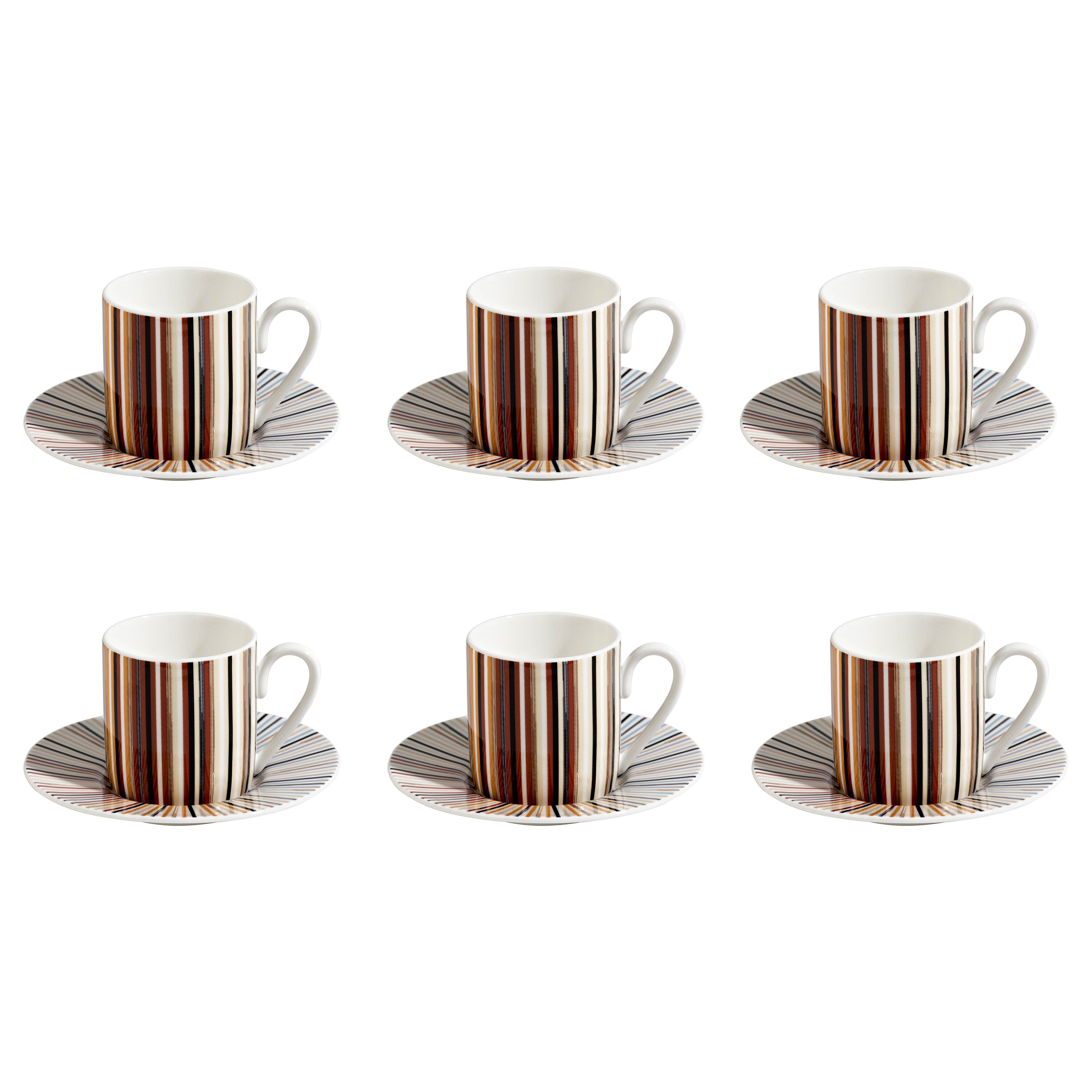 Set 6 Pz. Tazza Caffe` C/P / Set 6 Pcs. Coffee Cup & Saucer Missoni