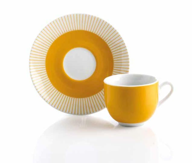 Set 6 Tazze CaffÅ C/Piattino Canberra Evviva Evviva