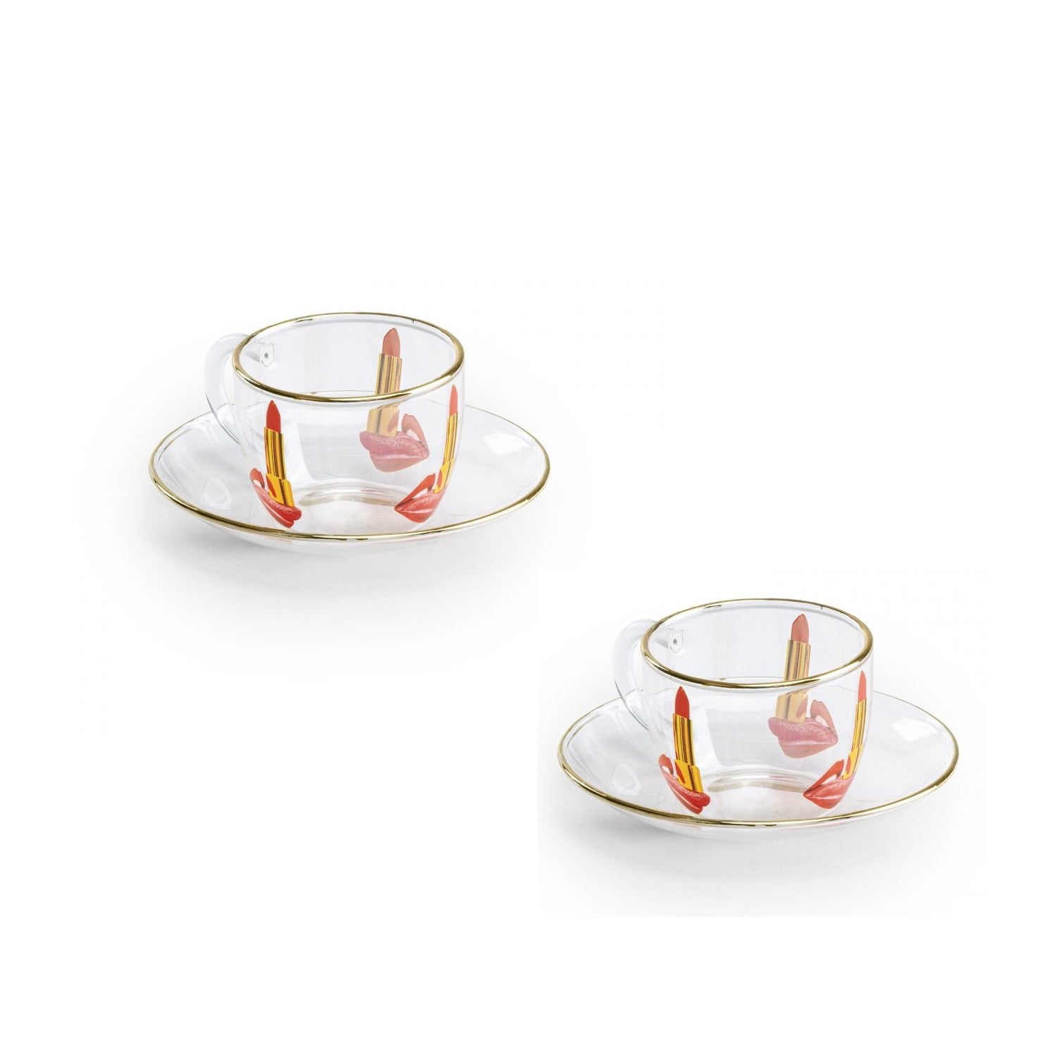 Set 2 Tazze Caffe Toiletpaper - Tongue Seletti