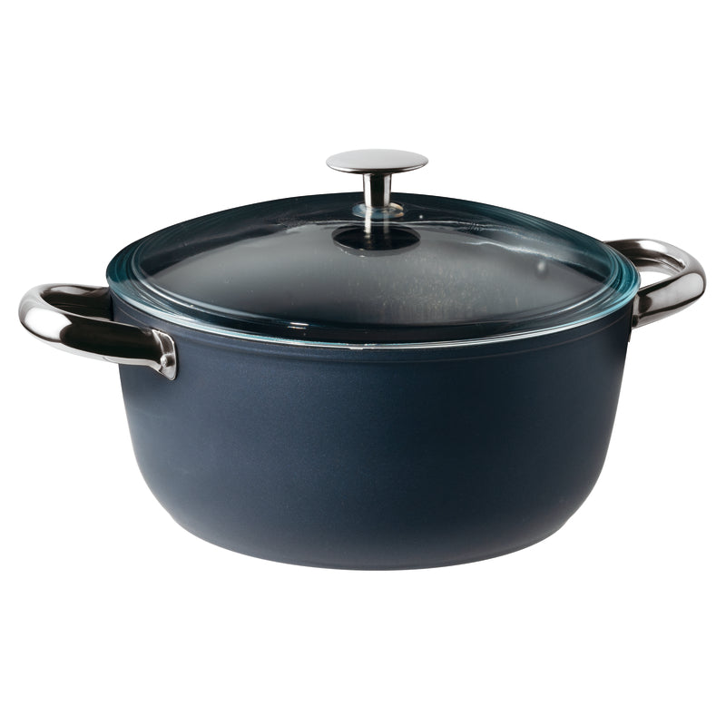 Casseruola Alta 2 Maniglie 24 Cm Midnight Blue Sambonet
