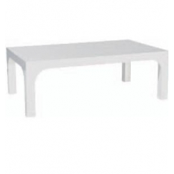Tavolino rett.bianco laccato bianco 110x65x38 Oakom