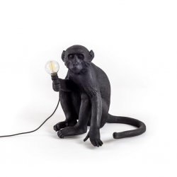 Lampada in resina monkey lamp outdoor black seletti
