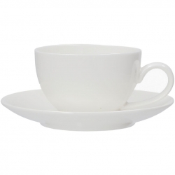 Essenziale 6 tazze caffe' con piattino 100 cc la porcellana bianca