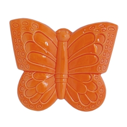 Evaporiamo farfalla arancio in porcellana cm 16x18 in gift box Rose e Tulipani