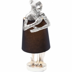 Lampada da tavolo animal monkey argento/nero kare design