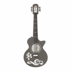 Orologio da parete tortora chitarra Arti e Mestieri