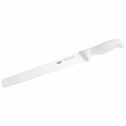 coltello pane cm 36 manico bianco coltelleria serie tranciata Paderno