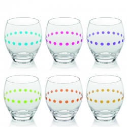 Obelix set 6 bicchiere acqua cl.40 colori assortit ivv