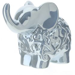 Elefante Porcellana Blu Perlato 12Cm Love Hervit