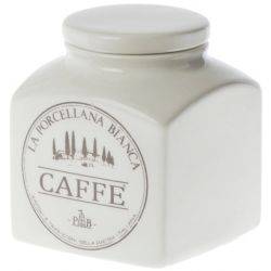 Conserva  barattolo porcellana 1,1 l caffe  in gift la porcellana bianca