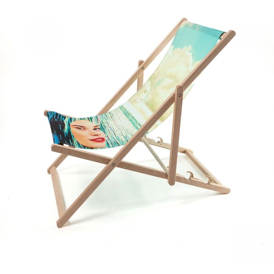 Sdraio Pieghevole In Legno/Poliestere Toiletpaper - Seagirl Seletti