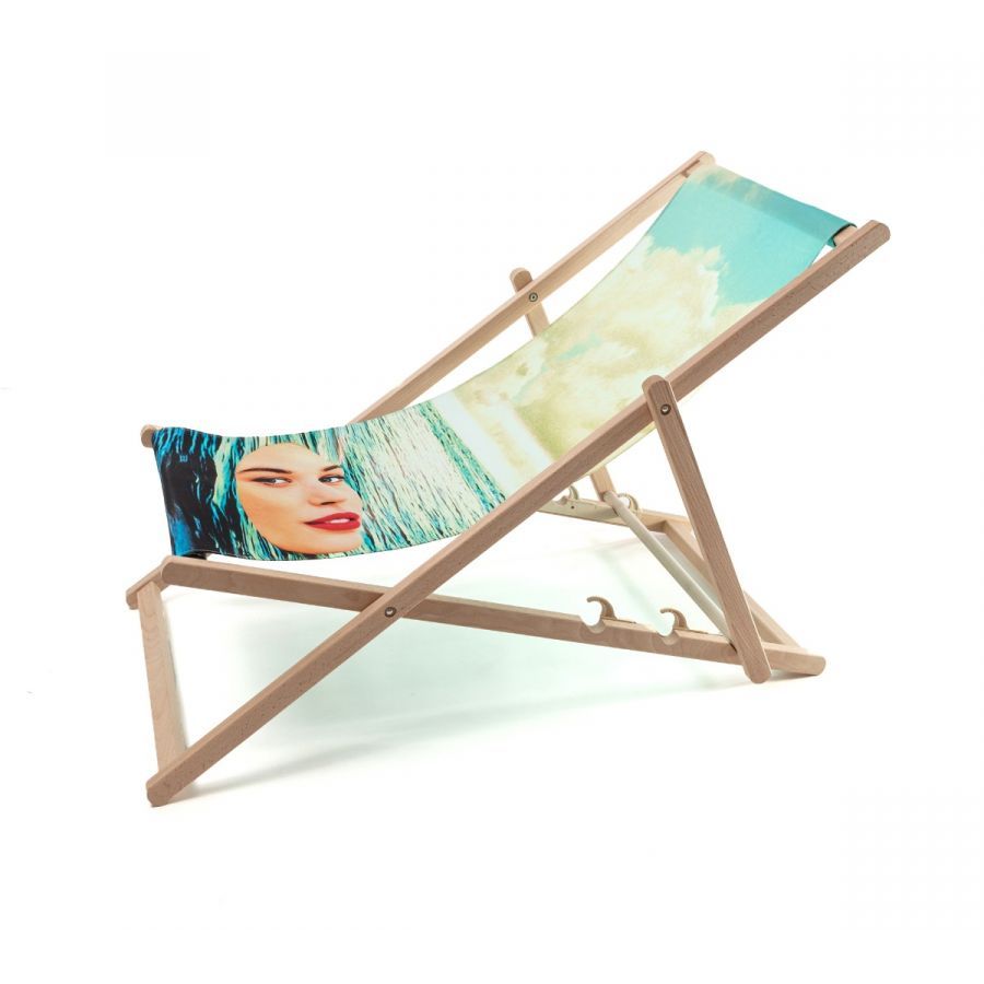 Sdraio Pieghevole In Legno/Poliestere Toiletpaper - Seagirl Seletti