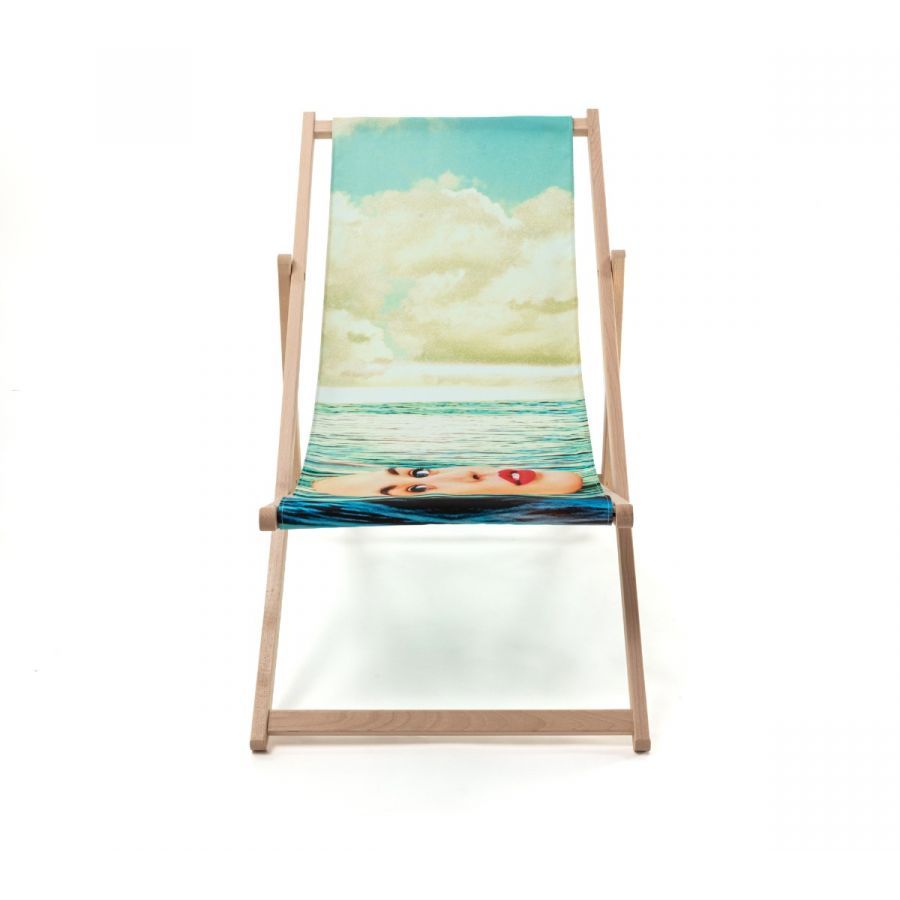 Sdraio Pieghevole In Legno/Poliestere Toiletpaper - Seagirl Seletti