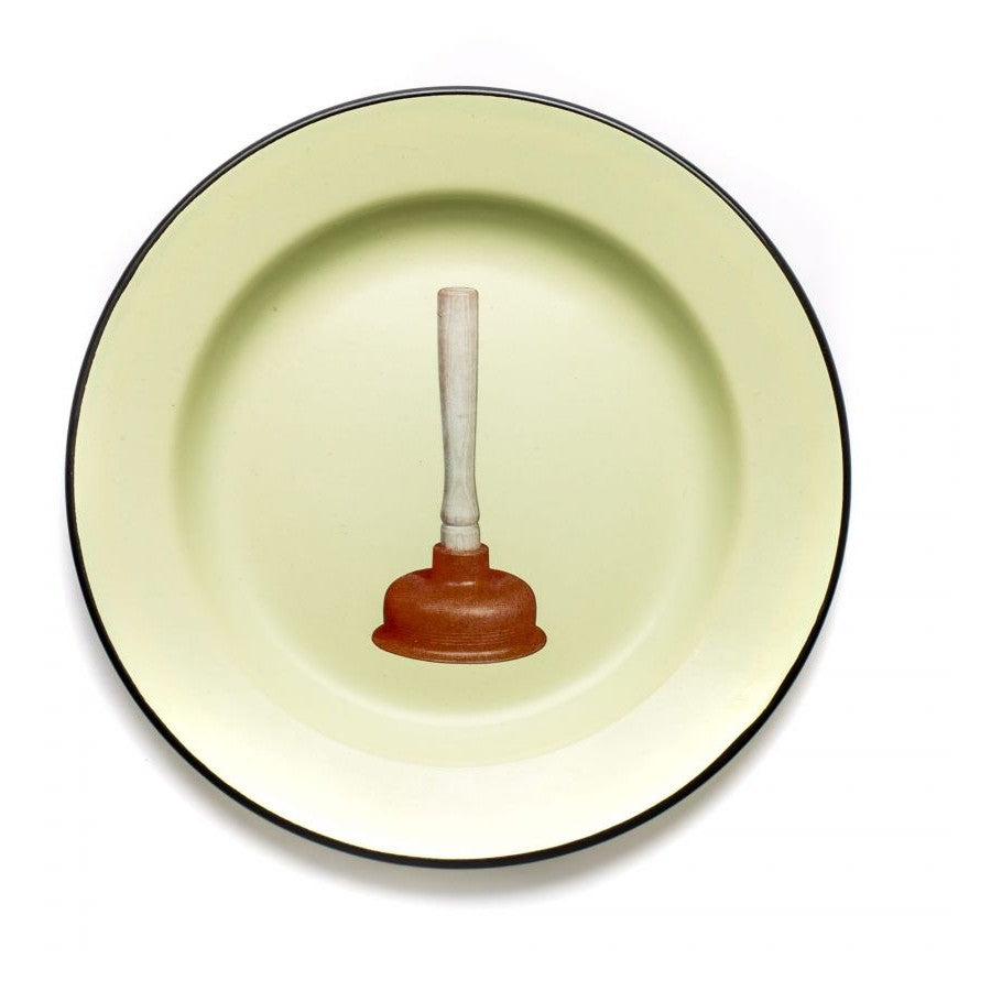 Piatto In Metallo Smaltato Toiletpaper - Sturalavandino Seletti