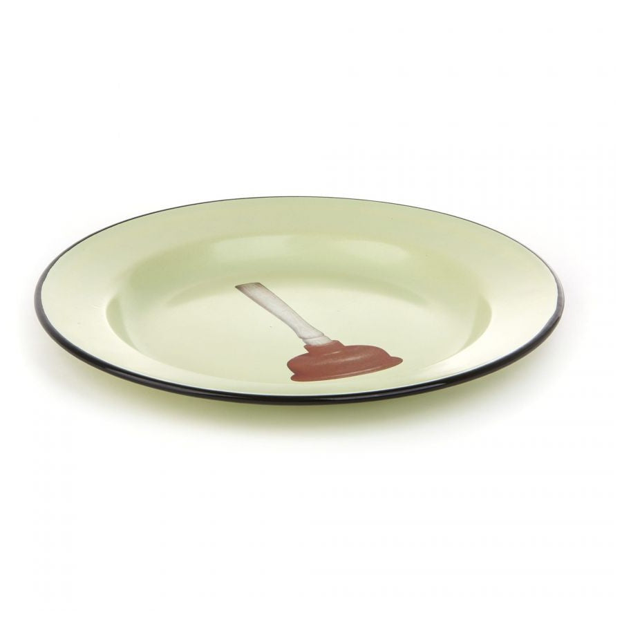 Piatto In Metallo Smaltato Toiletpaper - Sturalavandino Seletti