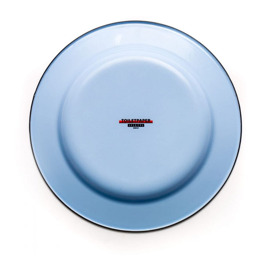 Piatto In Metallo Smaltato Toiletpaper - Uccellino Seletti