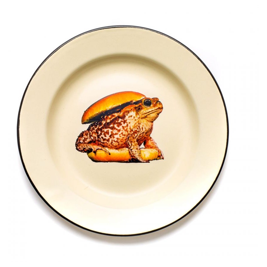 Piatto In Metallo Smaltato Toiletpaper - Rospo Seletti