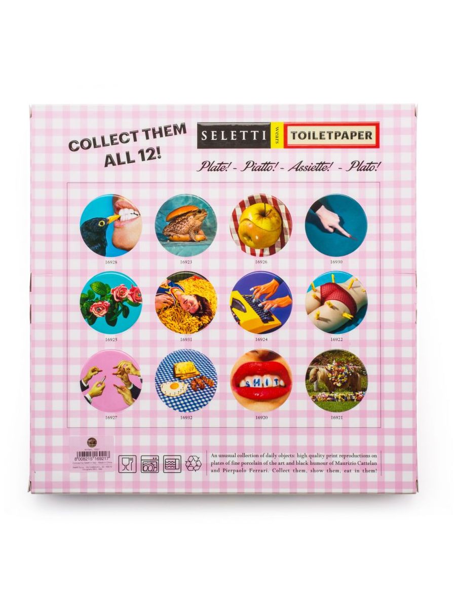 Piatto In Porcellana Toiletpaper Â Cm.27 - Rospo Seletti