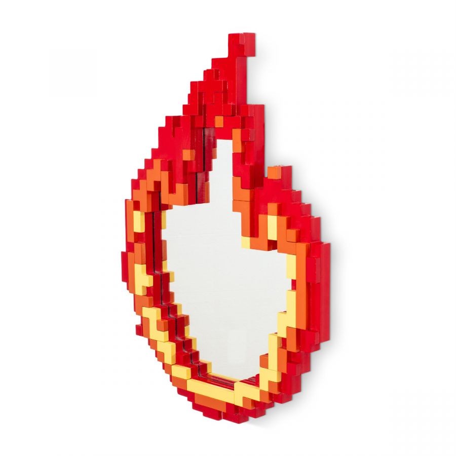 Specchio Pixel Mirror Con Cornice In Mdf  - Flame Seletti