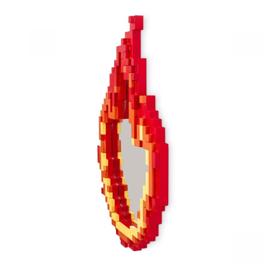 Specchio Pixel Mirror Con Cornice In Mdf  - Flame Seletti
