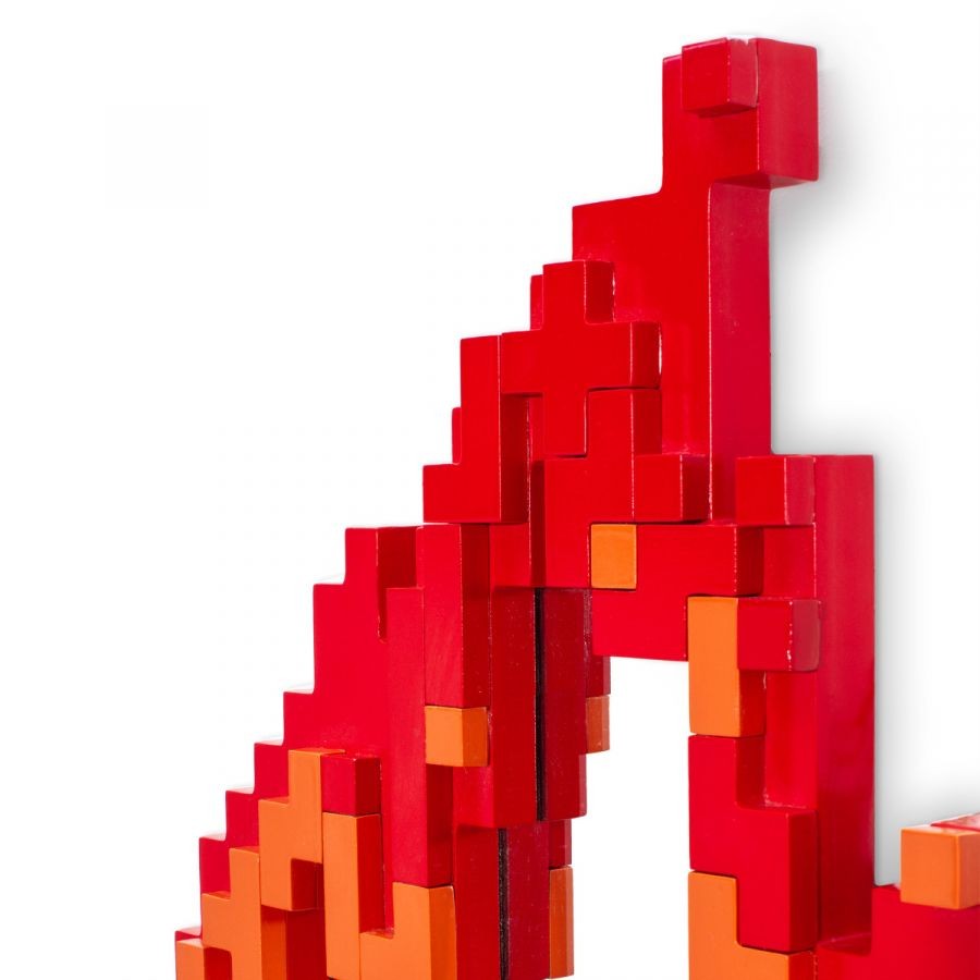 Specchio Pixel Mirror Con Cornice In Mdf  - Flame Seletti