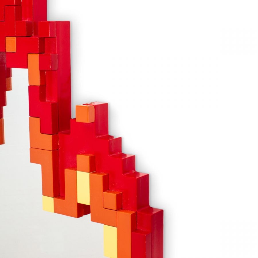 Specchio Pixel Mirror Con Cornice In Mdf  - Flame Seletti