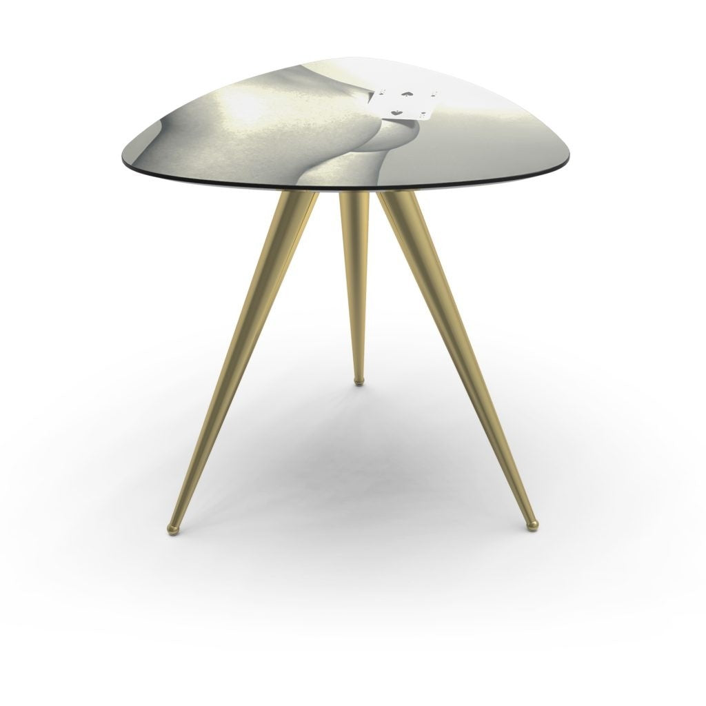 Tavolino Legno Gambe Metallo Toiletpaper - Two Of Spades Seletti