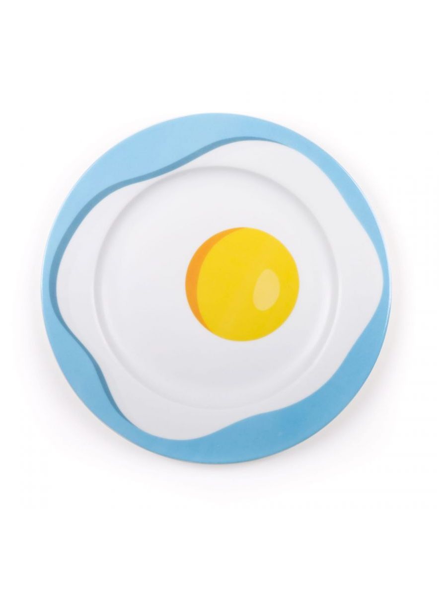 Piatto In Porcellana Studio Job-Blow Â Cm.27 - Egg Seletti