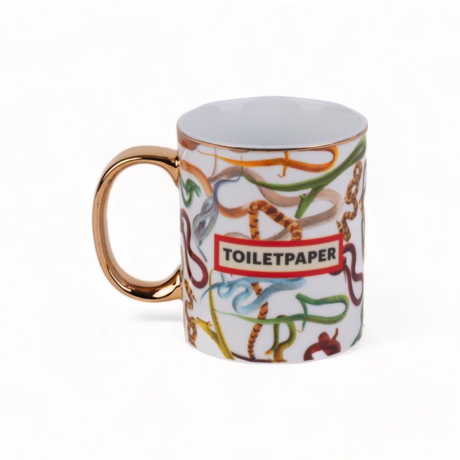 Tazza In Porcellana Toiletpaper Home - Snakes Seletti