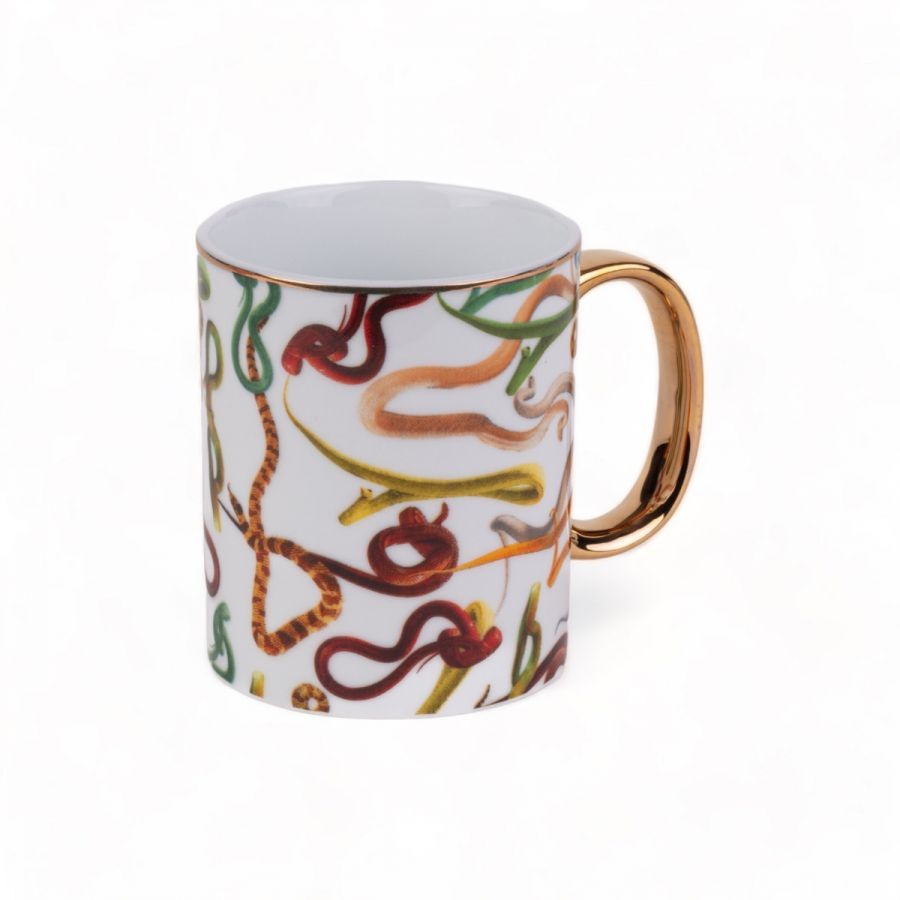 Tazza In Porcellana Toiletpaper Home - Snakes Seletti