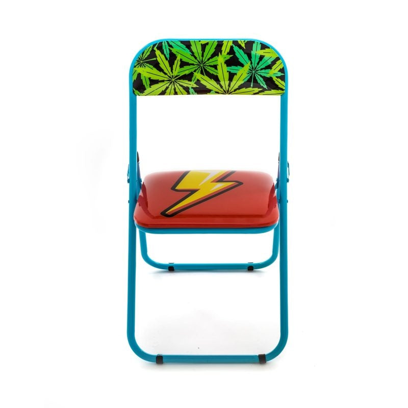 Sedia Metallo Pieghevole Studio Job-Blow Cm. 44  H. 47/80 -Flash New Seletti