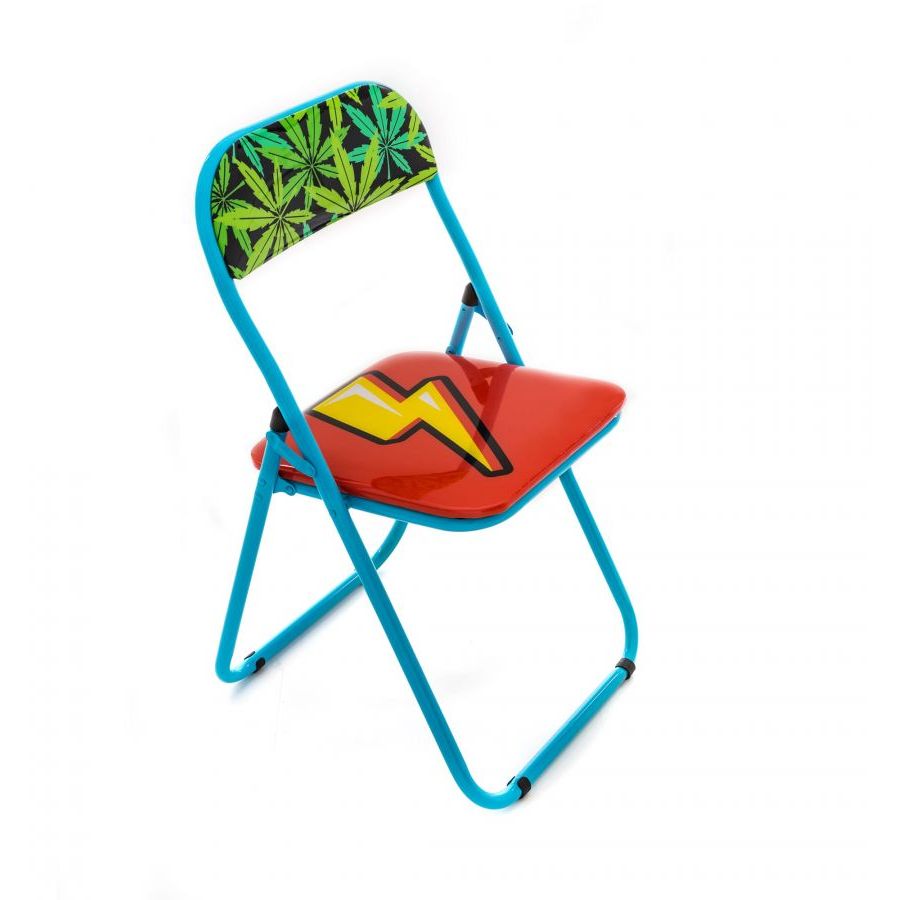Sedia Metallo Pieghevole Studio Job-Blow Cm. 44  H. 47/80 -Flash New Seletti