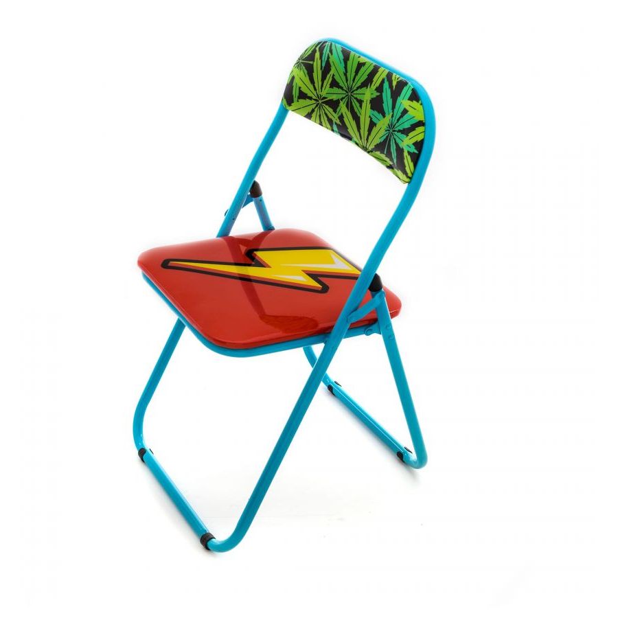 Sedia Metallo Pieghevole Studio Job-Blow Cm. 44  H. 47/80 -Flash New Seletti