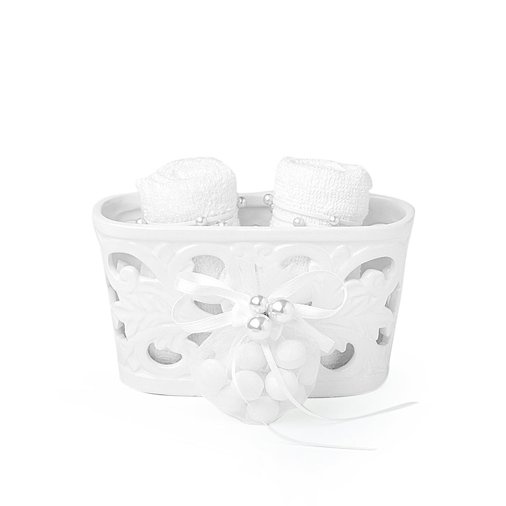 Set Contenit.Porc.Traf.Barocco 16X8X9Cm Hervit Hervit