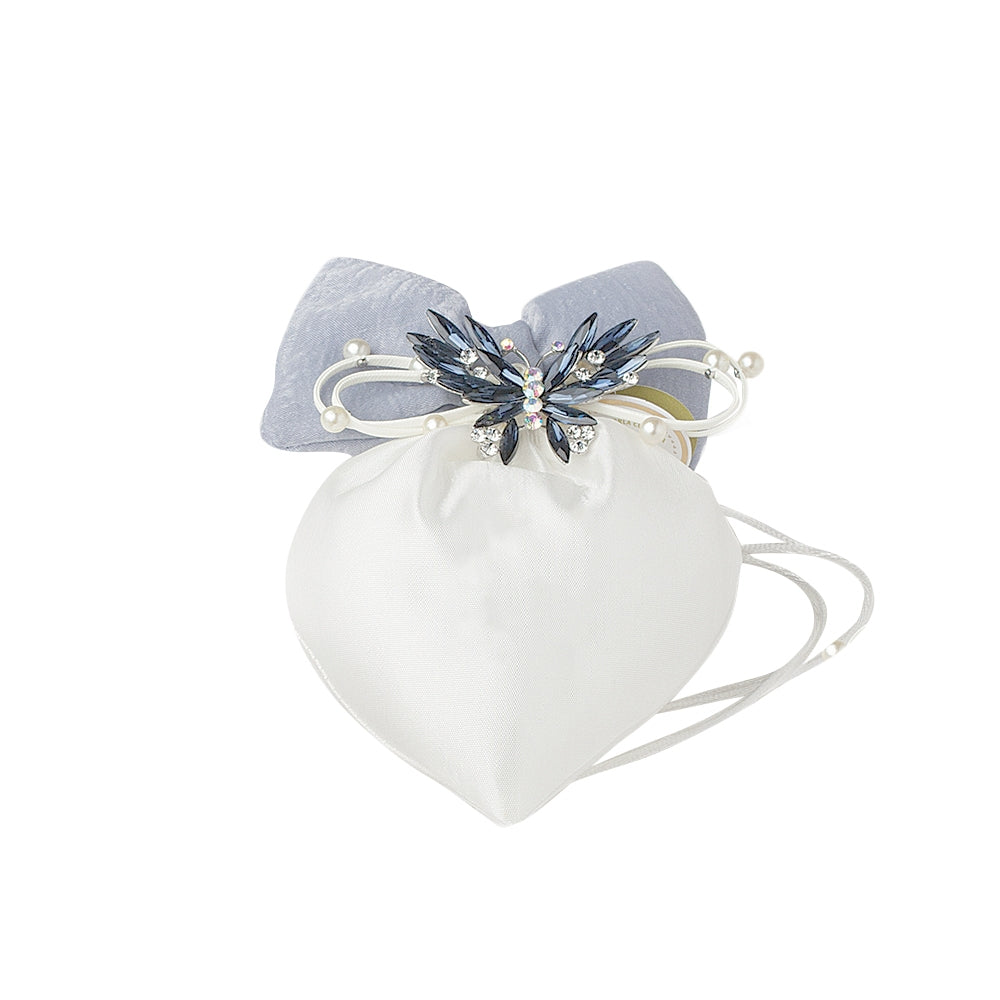 Sacchetto Cuore Avorio 14X17Cm Fiocco Hervit Hervit