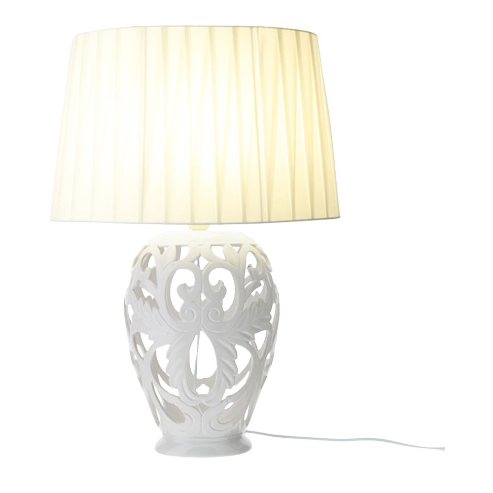 Lampada Barocca Ovale Porc.Traf.65Cm(H) Hervit