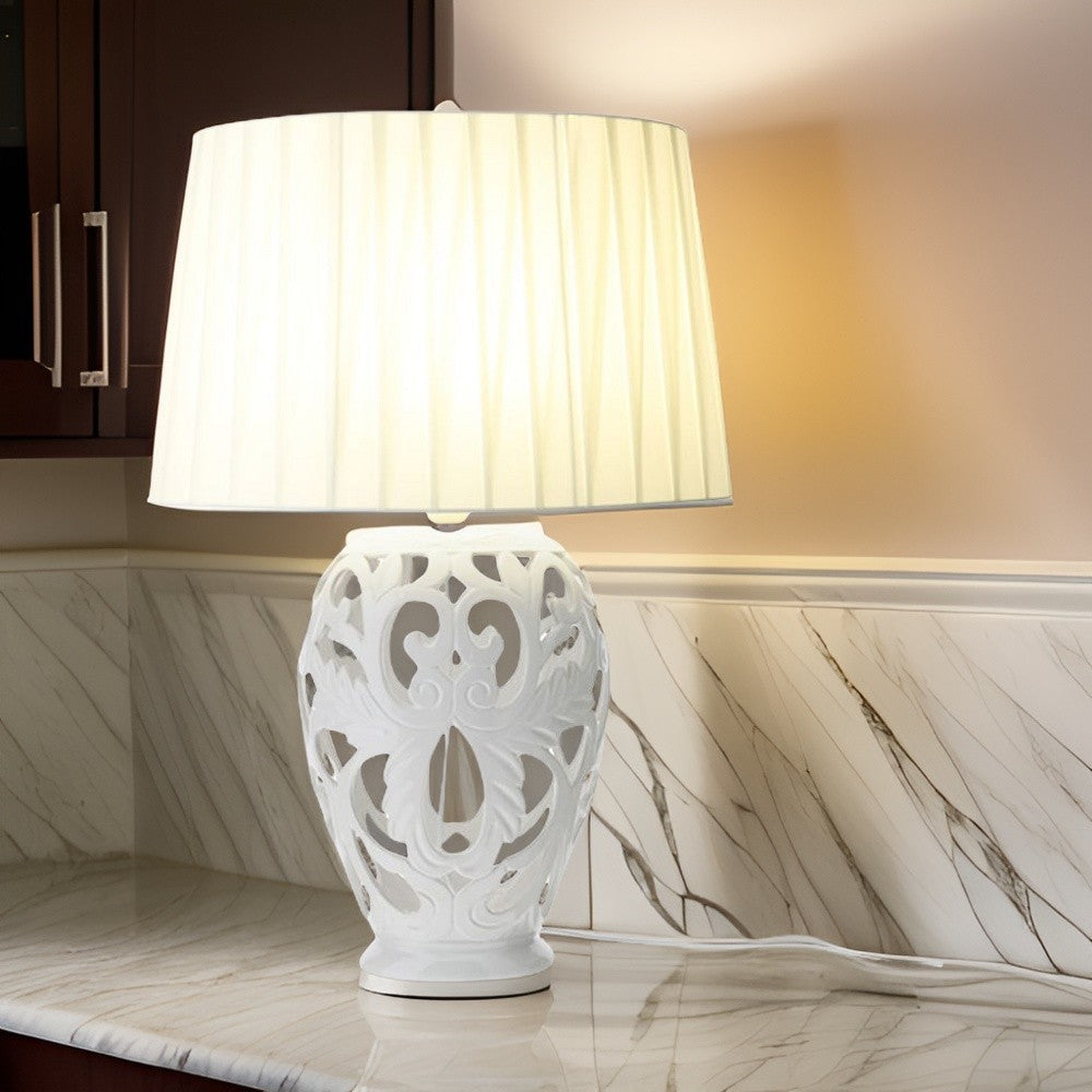 Lampada Barocca Ovale Porc.Traf.65Cm(H) Hervit