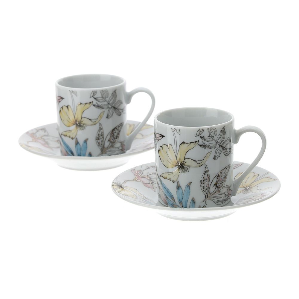 Box 2 Tazzine Caffe` Porcellana 9X5Cm Hervit Hervit