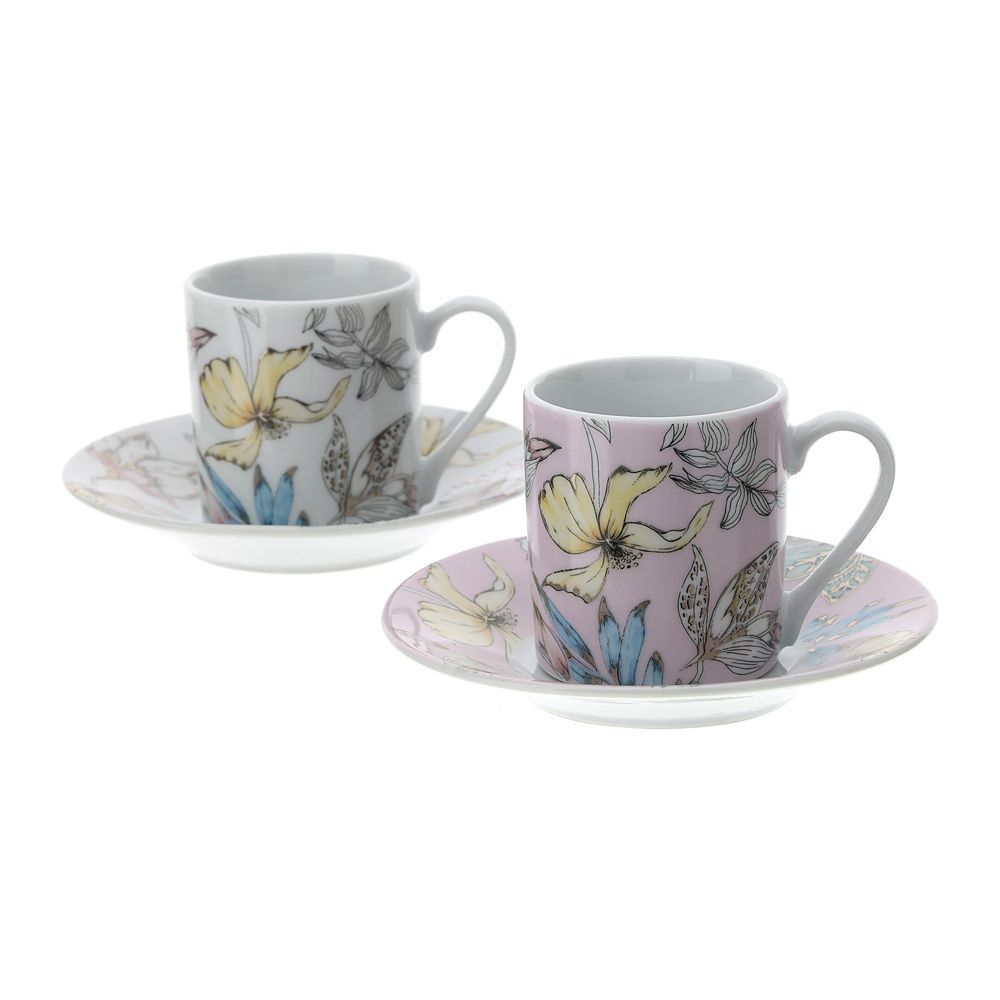 Box 2 Tazzine Caffe` Porcellana 9X5Cm Hervit Hervit
