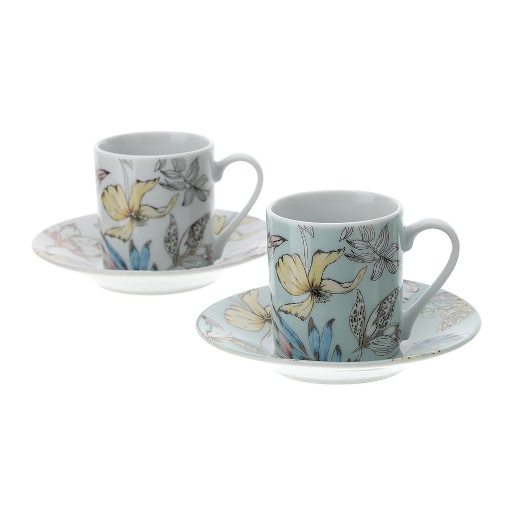 Box 2 Tazzine Caffe` Porcellana 9X5Cm Hervit Hervit