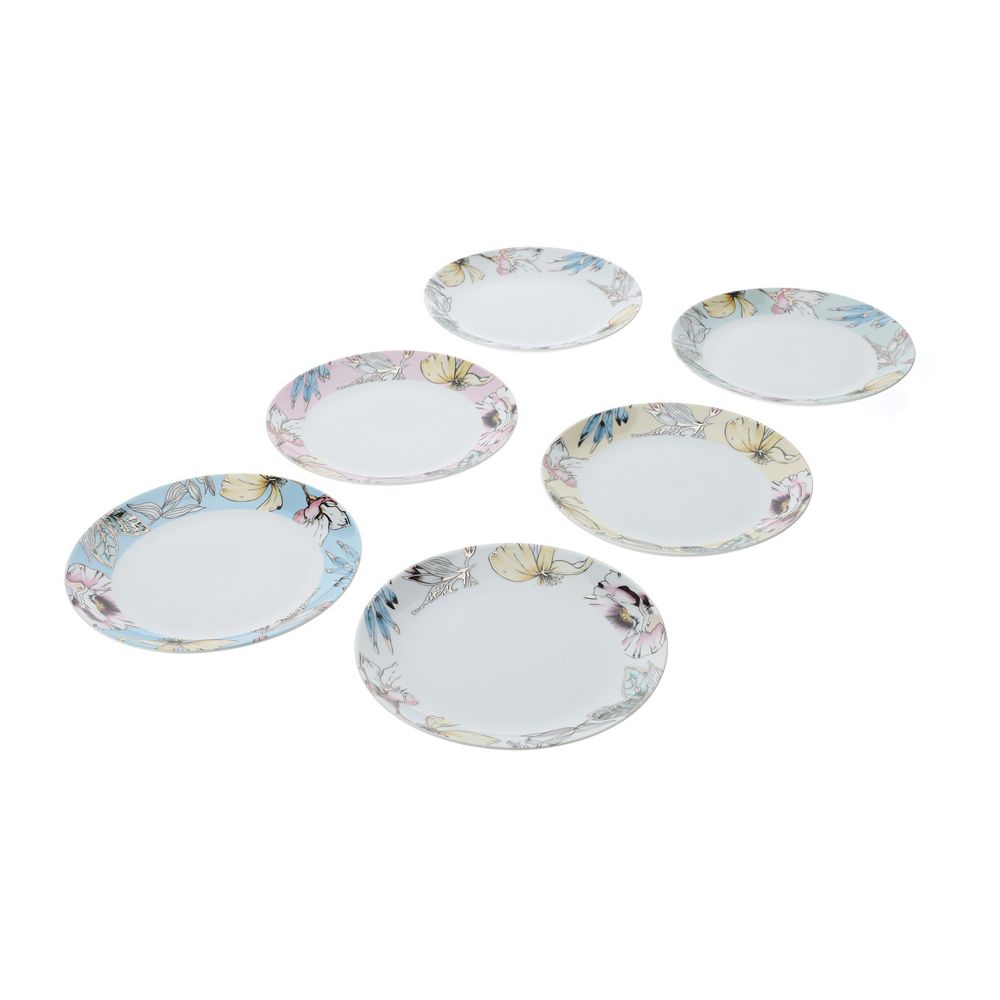 Box 6 Piatti Dessert Porcellana Dia.19Cm Hervit Hervit