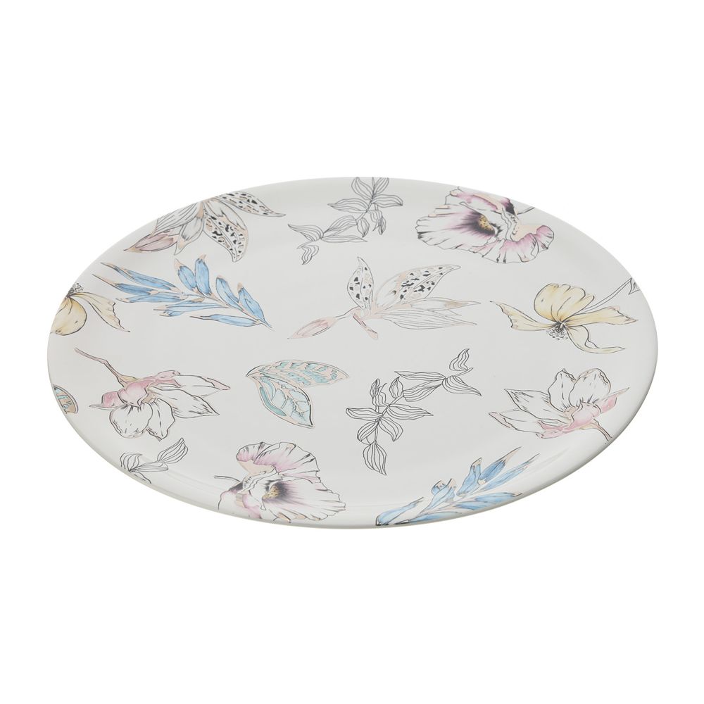 Piatto Torta Porcellana Dia.33Cm Blooms Hervit Hervit