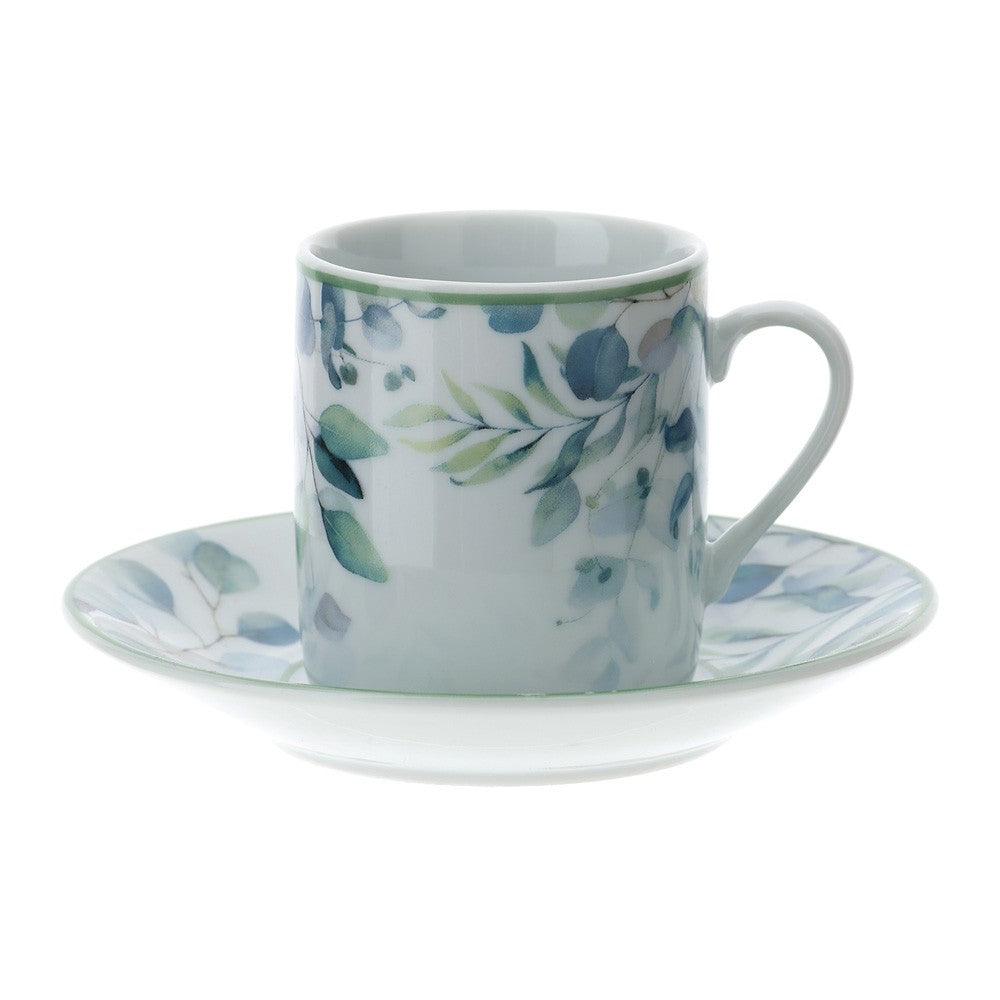 Box 2 Tazzine Caffe` Porcellana 9X5Cm Hervit